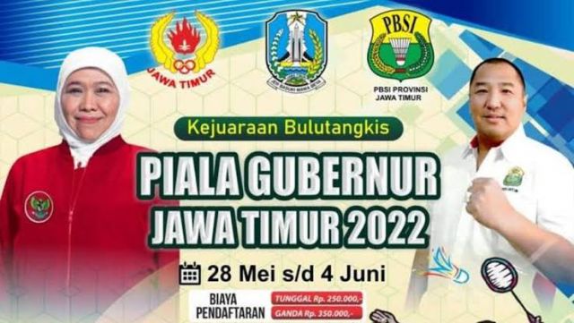 Ladang Legenda Bulu Tangkis, Khofifah Dukung Kejuaraan Bulu Tangkis Piala Gubernur 2022