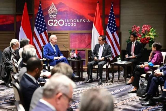 Presiden Jokowi Lakukan Pertemuan Bilateral dengan Presiden AS Joe Biden